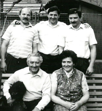 The family of Antonín Ondroušek, Brumov-Bylnice around 1981 