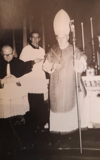 Pavel Kulhánek with František Cardinal Tomášek, 1950s