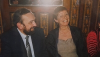 Pavel Kulhánek with his wife Eva, 1980s