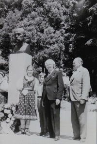 Odhalení pomníku TGM, Vsetín, 1968