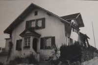 The house in Switzerland, where she lived in the year 1946