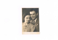  Herman Wald and his partner - Perla Hollander, engagement, Bratislava 8/1939


