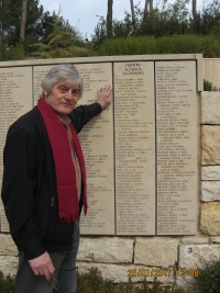  Pavol at the Wall of Honor in the "Garden of the Righteous", Jad Vašem, Jerusalem. Their righteous: Jozef Heriban and Katarína Ferancová from Hlohovec, recognized in 1991.
