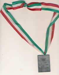 Stříbrná medaile Gabriela Janouška z mistrovství světa v italském Meranu v roce 1971