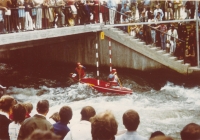 Gabriel Janoušek with Milan Horyna at the Munich Olympics, where their boat capsized just before the finish line, 1972