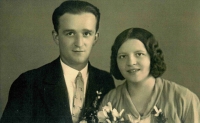 Weddidng photograph of Stanislava's parents. Undated