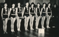 Bohumila Rešátková (second from left) at the senior girls national championship in the early 1960s
