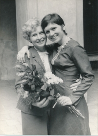 Bohumila Řešátková with her mother Zdeňka in the first half of the 1970s