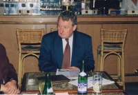 Zdeněk Štěpán, election campaign preparations for KDU-ČSL, Týn nad Vltavou, 1990s