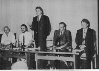 Zdeněk Štěpán (on the right) with Vladimír Dlouhý (in the middle) and other members of the ODA, beginning 1990s

