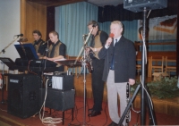 Zdeněk Štěpán with a band Novely, 1990s
