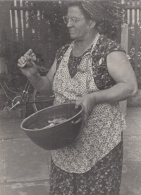 His mom Jiřina Dvořáková in 1954