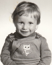 Son Jan Čapek in 1980-photo taken by the Austrian police during an application for political asylum