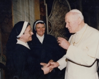At an audience with John Paul II, 1990s
