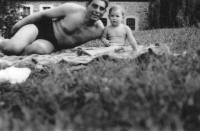 With her father, Karel Bock, 1937