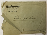 postal envelope with the logo and address of the Nehera textile fabric