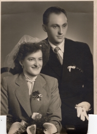 Jiří's parents' wedding photograph. 1956