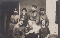 Johann Reegen as a gendarme, first from the left in the photo