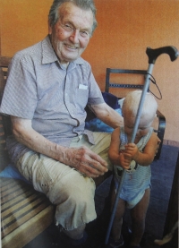 Rudolf Jurečka with his grandson, 2017