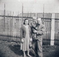 Ernst Franke and his parents in Libá. End of the 1950's