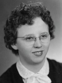 Jana's photograph from the graduation board. 1959