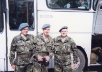 Karel Štěpánovský (right), foreign military mission in former Yugoslavia, 1993