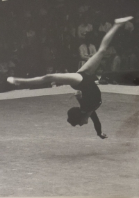 Bohumila Řešátková performing floor routine, late 1960s