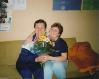 Vladimír Haber with his wife in the 1980s