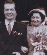 The wedding of Věra and Oldřich Holub, 1951

