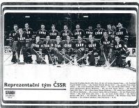 Czechoslovak national team in the early 1970s, Josef Horešovský standing sixth from the right