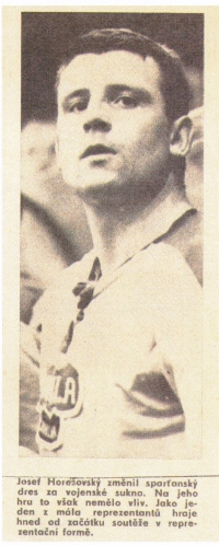 Josef Horešovský in a newspaper photo from 1969