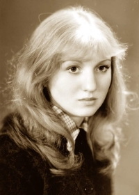 Liudmyla Leonidivna during her studies at the Dnipro State Theater School 