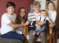 Karolina Remiášová with great-grandchildren