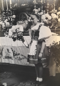 Bohumíra in the costume as a Czech peasant, 1946
