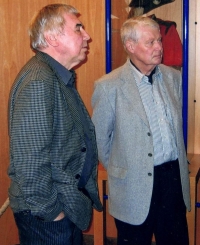Adolf Absolon with Vladimír Suchánek (2008, Postal Museum, Prague)