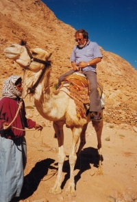 Husband Pavel Hojka in Sinai, Israel, after 1989