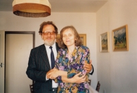 With her husband Pavel Hojka, 1990s
