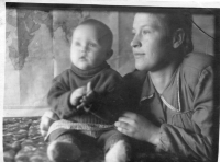 The first photo of Iryna Bilyk with her mother, Peya, February 1, 1953