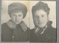 Ihor Kalynets with his mother Yefrosynia, Khodoriv, 1945. 