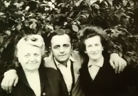 Witness's parents with grandmother Marie, August 1966