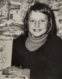 Wioleta Suzańska in the fourth year of primary school in Kudowa-Zdrój