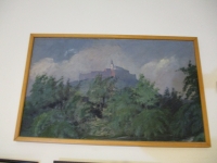obraz Nitrianskeho hradu pri pohľade z vrchu Zobor severne od mesta