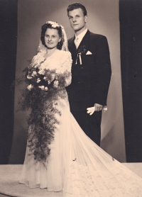 Wedding of Libuše Durdová and Miroslav Durda, 1951