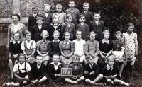 With her classmates in German school, 1940s