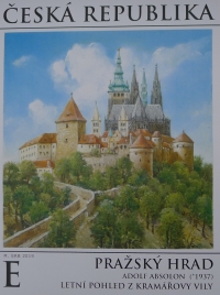 Stamp design with the motif of Prague Castle in summer