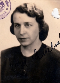 Marie Metzlová, maminka pamětnice, krátce po svém návratu z Terezína