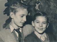 George Novotný with his brother Petr Novotný, 1955