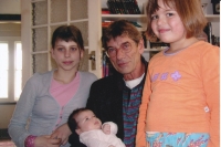With his grandchildren, 1990s