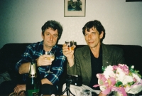With his brother Petr Novotný