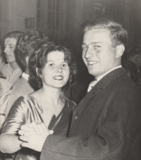 Jaroslav Plíšek with his wife-to-be in 1960